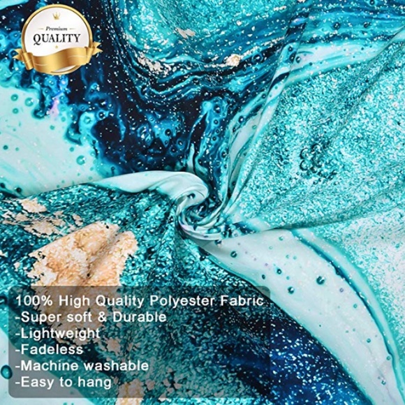 ✨HP✨ Green Psychedelic Art Gold Tapestry - Picture 5 of 5